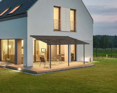 Image de Pergola 9.4m² gris anthracite - Palram - 705599 - capri