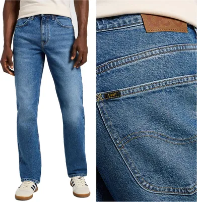 Immagine prodotto di LEE, Jeanshosen da uomo, vestibilità dritta, BROOKLYN STRAIGHT, W33 L30, GROUNDWATER, Jeans, baggyjeans, buggy
