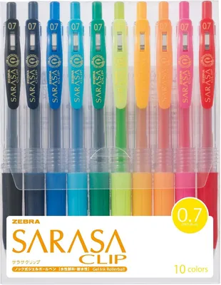 Productafbeelding van Zebra Sarasa Clip 0.7 - 10 kleur set (JJB15-10CA)
