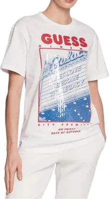 Obrázek produktu pro GUESS Dámské tričko SS CN AMANDA TEE White XS - Styl pro každou příležitost