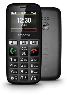 Productafbeelding van Emporia HAPPY, hoogte 4,6 cm (1,81 inch), 128 x 160 pixels, 800 mAh, zwart