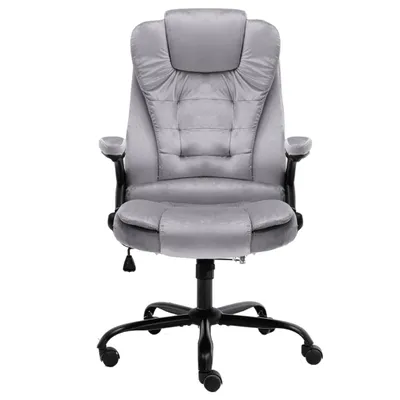 Image de vidaXL Chaise de bureau gris clair velours