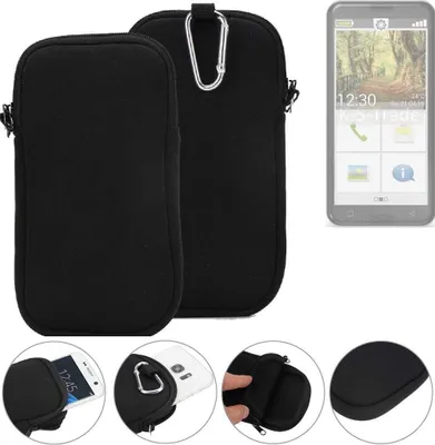 Produktbild von K-S-Trade Neopren-Hülle Handyhülle kompatibel mit Emporia Smart.3 Schutzhülle Neoprenhülle Sleeve Schutz-Hülle Gürtel Tasche Case Holster