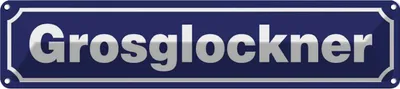 Produktbild von vianmo Blechschild 10x46 cm Grosglockner