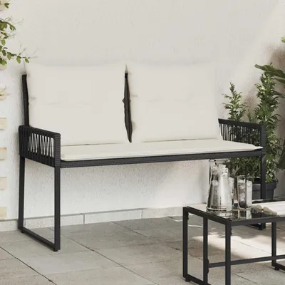 Produktbild von Möbel Bank Outdoor 2 -Seater 4 Stk. 110 x 59 x 82 cm Poly-Rattan - Gartenbänke &50387