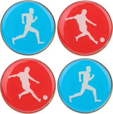 Obrázek produktu pro 4 kusy oboustranné mince pro rozhodčí na fotbal, nohejbal, volejbal, stolní tenis