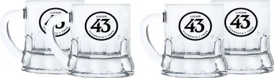 Produktbild von Licor 43 Minibeer Acryl Glas 4er Set Shotglas Pinnchen Likör Liquor 43er KUNSTSTOFF