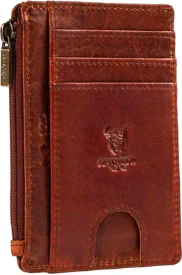 Produktbild von MATADOR MONTREAL Minigeldbörse Leder Kartenetui RFID Vintage Braun