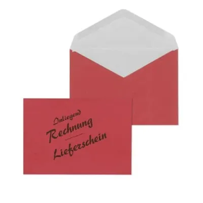 Produktbild von MAILmedia Briefumschlag C6 "Lieferschein/Rechnung" rot 1.000 Briefumschläge