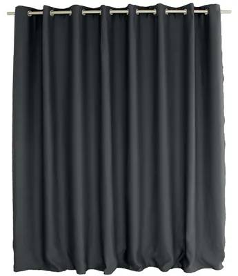 Verdunkelungsvorhang mit Ösen, dunkelgrau, 300x240 cm, Polyester