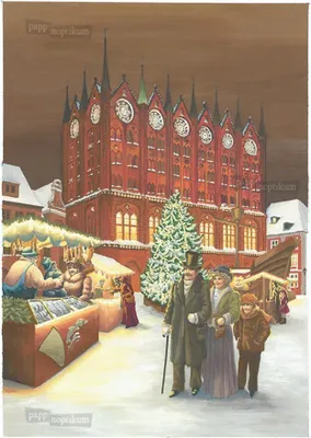 Produktbild von Hanseweihnacht Adventskalender Stralsund mit Wandelmotiv, 38x27cm
