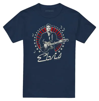 Immagine prodotto di Elvis Presley - Maglietta da uomo/donna unisex TV33355 (XL) (blu navy)