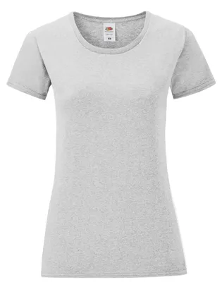 Obrázok produktu pre Fruit of the Loom – dámske tričko „Iconic“ LT1550 (L) (šedá melírovaná)