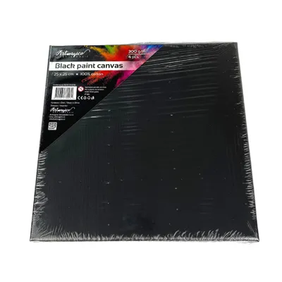 Obrázek produktu pro Artmagico sada pláten na rámu 25x25 cm 4 ks (černé)