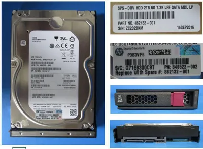 Produktbild von Hpe 862132-001, 2 Tb, 7200 Rpm, 3.5", Sata