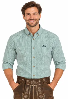 Produktbild von MADDOX Kariertes Herren Trachtenhemd - Hemd-47 | Grün Größe: 4XL
