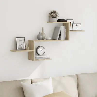Image de Maison Exclusive - Étagère murale Chêne Sonoma 104x15x49 cm Matériau dérivé du bois