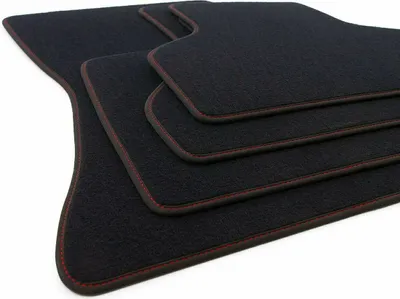 Produktbild von NEU Fußmatten BMW X5 F15 ab 2013 Automatten 4-teilig Zubehör Tuning Ziernaht Rot