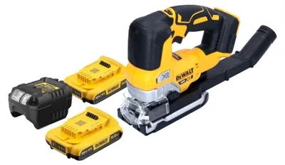 Obrázek produktu pro Akumulátorová přímočará pila DeWalt DCS 334 D2 18 V bezkartáčová + 2x akumulátor 2,0 Ah + nabíječka
