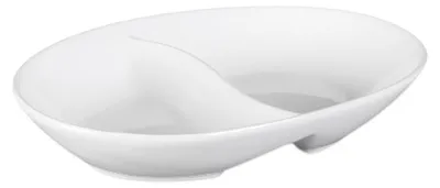 Produktbild von 4 Stück Porzellan Schale 23 cm/0,40 l Duo "Ovali (**) Holst Porzellan