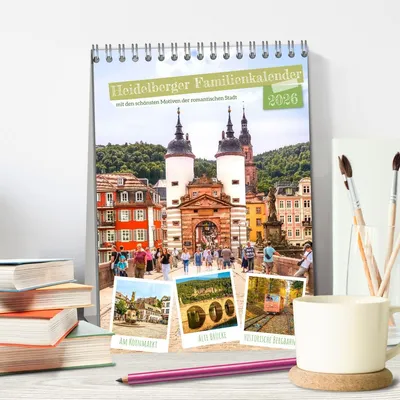 Produktbild von Heidelberger Familienkalender (Tischkalender 2026 DIN A5 hoch), CALVENDO Monatskalender