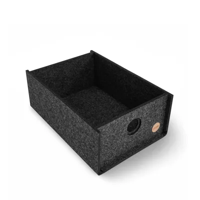 Produktbild von Aufbewahrungsbox CARGA Filz 29 x 20 x 11 cm ohne Deckel in anthrazit meliert