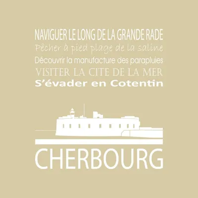 Image de Tableau sur toile Cherbourg beige 30x30 cm, Tableau mural moderne pour décoration intérieure