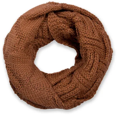 Produktbild von styleBREAKER Uni Strick Loopschal mit Gitter- und Rippenmuster, Uni Feinstrick Schlauchschal, Winter Strickschal 01018155