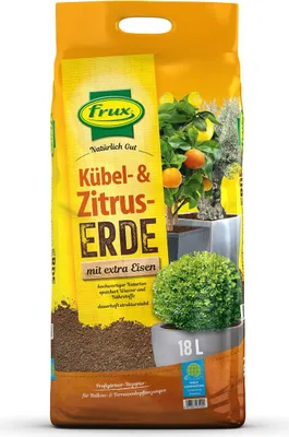 Produktbild von frux® Kübel- & Zitruspflanzenerde mit extra Eisen - 18 Liter