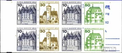 Produktbild von Briefmarken Berlin (West) 1980 Mi MH11db (kompl.Ausg.) t-Querstrich tieferstehend postfrisch Burgen und Schlösser