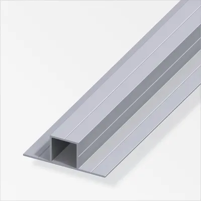 Produktbild von alfer Quadratrohr, 2 Schenkel 180º 1 m, 23.5 x 67.5 x 1.5 mm Alu roh blank