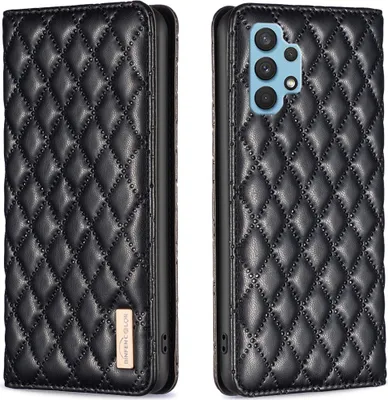 Image de Galaxy A32 4G Case, Elegant Flip Leather Case with Card Slots and Stand for Samsung Galaxy A32 4G Case black