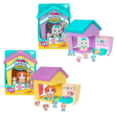 Produktbild von LLP Little Live Pets Mamas Hütte-Set Beagle & Malteser mit Welpen