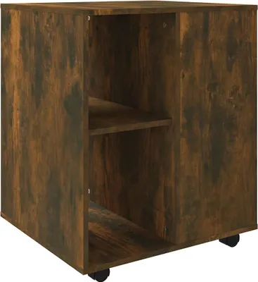 Obrázek produktu pro vidaXL Skříň na kolečkách Smoked Oak 60x53x72 cm Materiál dřeva