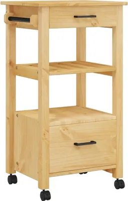 Obrázek produktu pro vidaXL Kuchyňský vozík MONZA 48x40x88,5 cm Masivní dřevo Borovice