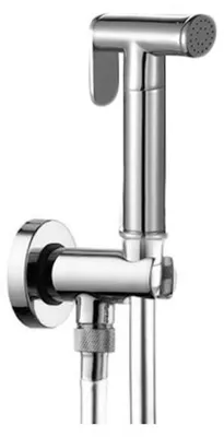 Produktbild von WC-Handbrause-Set komplett mit Schlauch silber 120 cm Messing
