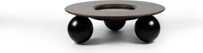 Produktbild von Luxus Braun Rund Couchtisch Wohnzimmer Design Möbel Modern Einrichtung