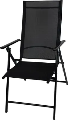 Image de Chaise MININI, noire, de jardin, inclinable, 56x71x106 cm