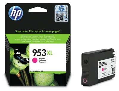 Obrázok produktu pre HP Originálna purpurová atramentová kazeta 953XL s vysokou výťažnosťou, Najvyšší, Purpurová, Atrament na pigmentovej báze, 18,5 ml, 1 kusov, Balenie po jednom kuse