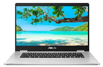 Image de Chromebook N3350, 4 Go de RAM, 64 Go de stockage, Chrome OS, couleur argent, modèle C523NA, processeur Intel Celeron + 64 Go eMMC