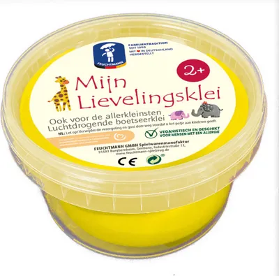 Obrázek produktu pro Feuchtmann My Favourite Clay, Dětská modelína, 2 rok/roky, Modelářská hlína, Žlutá