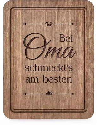 Immagine prodotto di Regalo per la nonna, tagliere in legno, tavolo da colazione come idea regalo per la nonna, regalo di compleanno per la nonna da parte dei nipoti
