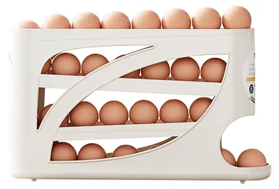 Eierdispenser 4 Ebenen, 30 Eier, Schrägschiene, Kühlschrank