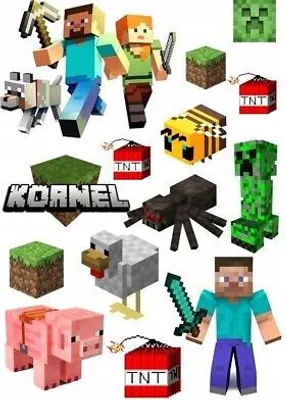 Produktbild von Quadrat Essbar Game Quadratische Zeichen Pixel TNT Tortenaufleger Torte Tortenbild Fototorte Zuckerbild Game Premium 0,6mm