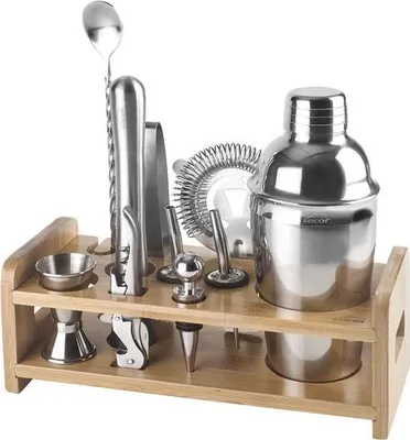 Produktbild von Cocktail-set 10-teilig + halterung - Lacor 62181