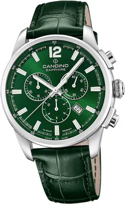 Produktbild von Candino Leder Herren Uhr Analog Sport Armbanduhr grün Sport D2UC4745/3