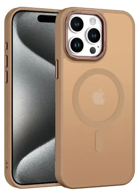 Obrázek produktu pro Pouzdro na mobilní telefon pro iPhone 15 Pro Max pouzdro MagSafe kompatibilní s kovovým rámečkem fotoaparátu Magnet Case TPU ochrana okrajů