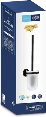 Obrázek produktu pro Sada toaletních kartáčů Famanu s držákem – matná černá barva, 398 mm