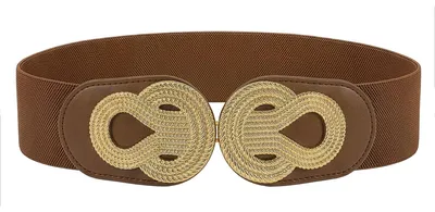 Produktbild von BlackButterfly Taillengürtel Damen Knotenschnalle Gold, Braun, L
