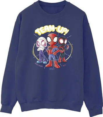 Produktbild von Marvel - "Spidey And His Amazing Friends" Sweatshirt für Herren BI44831 (XL) (Marineblau)
